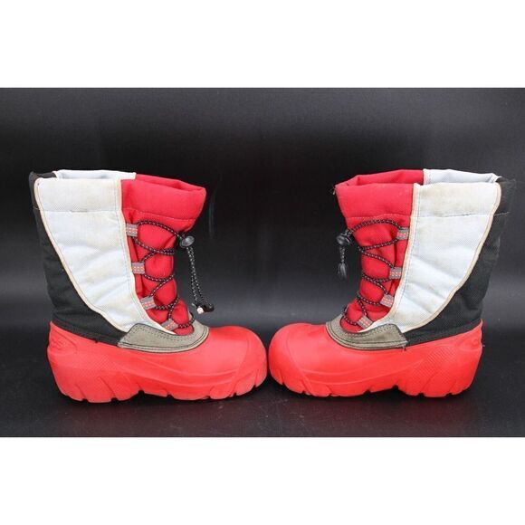 Crocs Unisex Snomini  Size 10/11 Snow Boot Red Black Gray - Picture 6 of 10